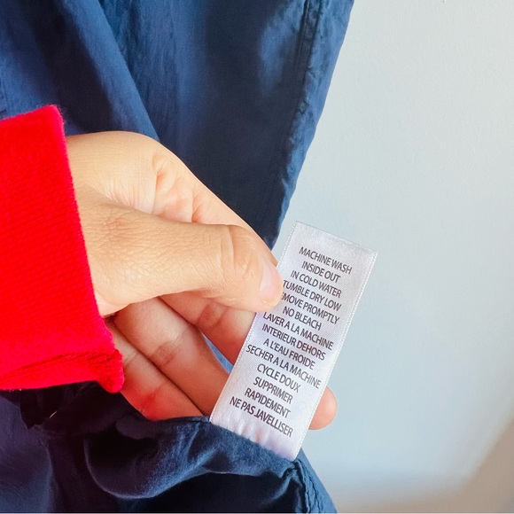 Frank & Eileen Rory Woven Long Dress in Navy Blue 100% Organic Cotton Size XL - Picture 7 of 10